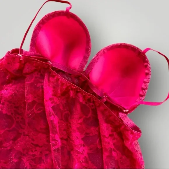 Lot/2 Hot Pink/Blue Lace Lingerie - Picture 11 of 16